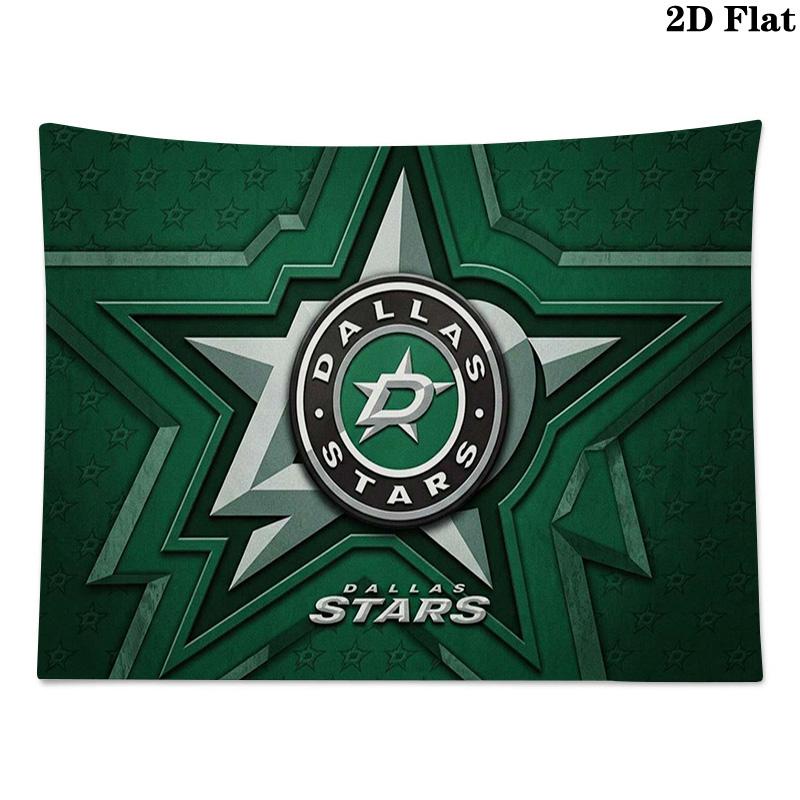 Dallas Stars Wall Tapestry Aesthetic Wall Hanging Printed Fabric Blanket Decorative Tapestries for Bedroom Living Room Home Decor