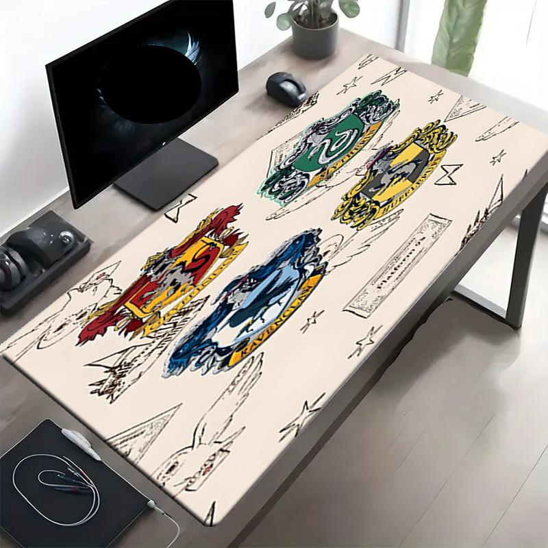 Harry Potter Print Mouse Pad, Anti‑Slip Desktop keyboard Mat, for PC Laptop Gaming Working Daily Use, Cool Festival Surprise Gift