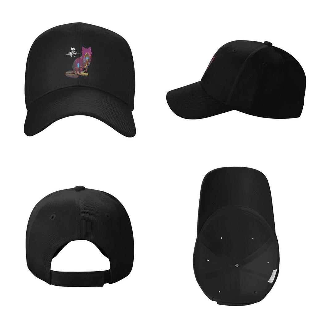 Игра Stray Логотип-силуэт кота Бейсболки Snapback Мужские Женские Шляпы Повседневная Кепка Хип-Хоп Бейсболка Кепка