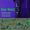 Glow-in-the-Dark Dinosaur Tattoo Stickers for Kids - Party and Costume Fun