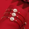 Original Twelve Zodiac Red Agate Bracelet Women's Retro National Tide Style Red Rope Hand Rope Natal Rabbit Jewelry