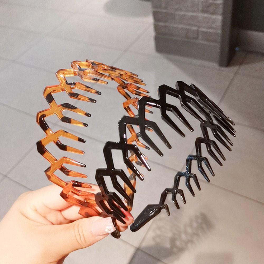 4Pcs Plastic Zigzag Hairband Makeup Headband Hair Hoop High-quality Teeth Hair Band Washing Face