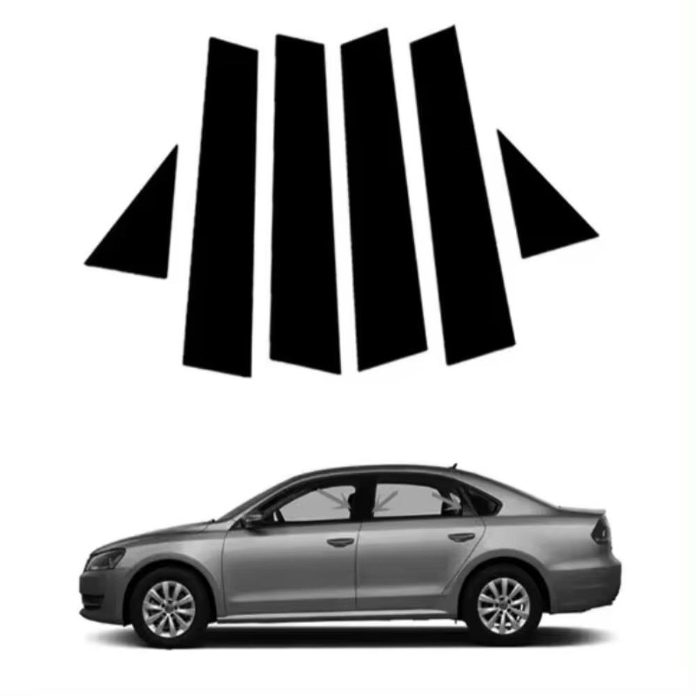 6Pcs Door Window Pillar Posts for Volkswagen Passat B7 2011 2012 2013 2014 -2018  Trim Molding Cover Kit Decorative Accessories