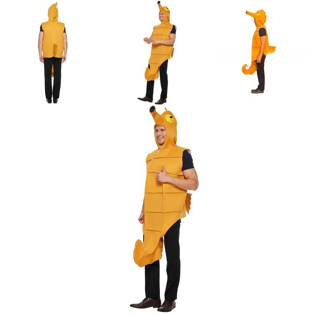Sea Horse Costume For Adults With Plush Foam Material Perfect For Halloween Cosplay