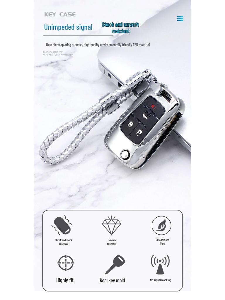 Чехол для ключа Chevrolet для Cruze, Cavalier, Malibu, Trax, Sail - Полупакет, крышка корпуса ключа