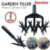 Садовый аэратор-вертикулятор 2-в-1, садовый роторный культиватор, инструмент для вспашки почвы, инструмент для сада и газона