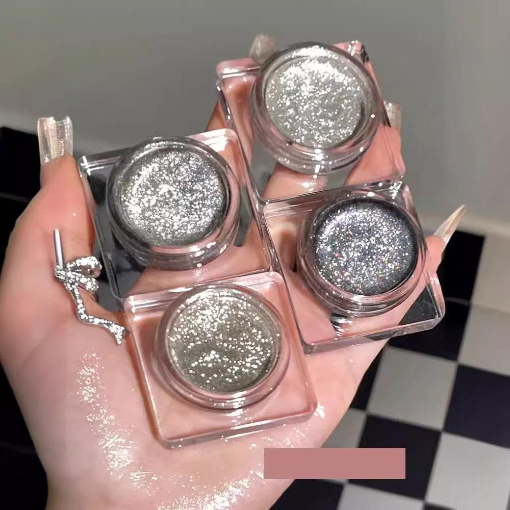 Палитра гелевых теней для век Glitter Punk Smoky Black, стойкие перламутровые блестки, мерцающие, подсвечивающие, высокопигментированные тени для век
