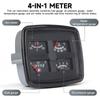 New 4 in 1 Car Instrument Panel Assembly 12V Fuel Level Oil Pressure Gauge Water Temperature Gauge Ammeter Black For Tractor Car