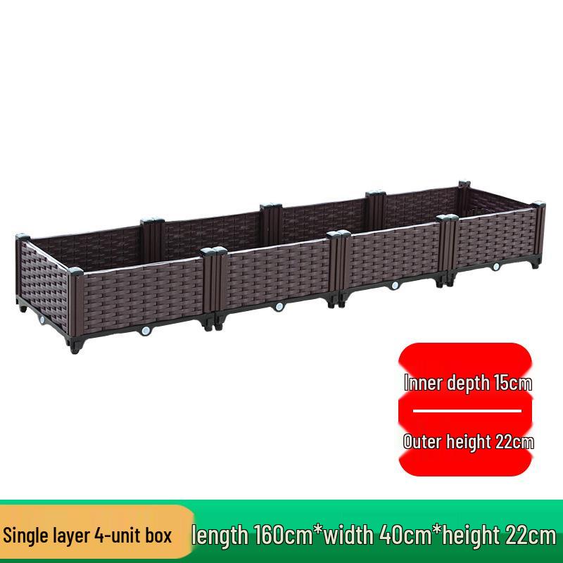 Extra-Large Thickened Raised Plastic Planter for Vegetables - Ideal for Family Rooftop or Balcony Gardening