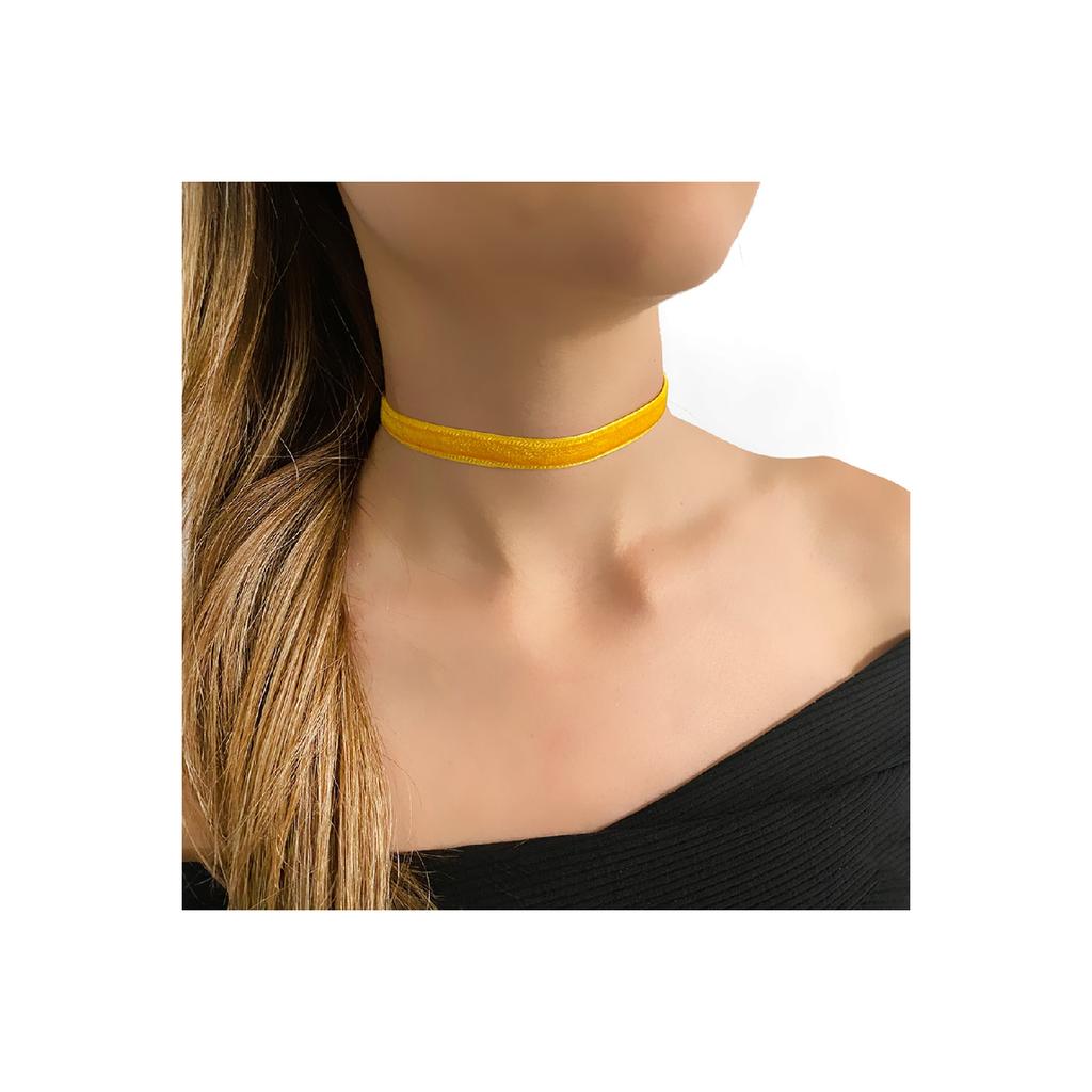 Light Brown Velvet Collar Necklace