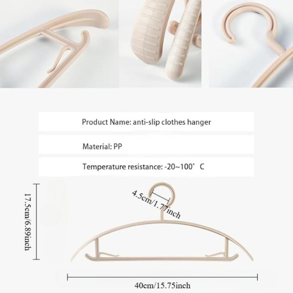Вешалки для одежды 20 шт. Пластиковые вешалки для одежды Нескользящие и прочные вешалки с крючками Экономящие место вешалки для одежды Подходит для пальто Рубашек Платьев