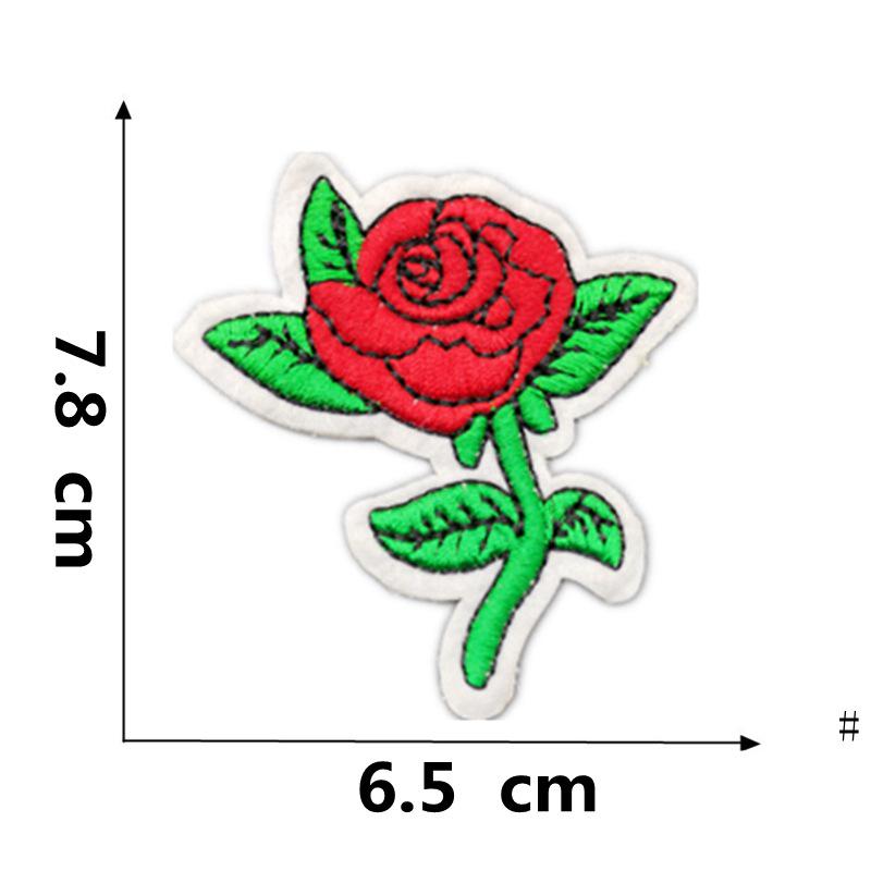 Вышитая термоаппликация из ткани «Роза и цвет сливы» для украшения одежды