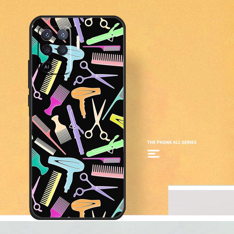 Hair Stylist Hairdresser Case For Oppo A18 A38 A58 A78 A98 A5 Pro A6 A15 A54 A74 A94 A17 A57 A80 A60 A40 A16 A76 A96