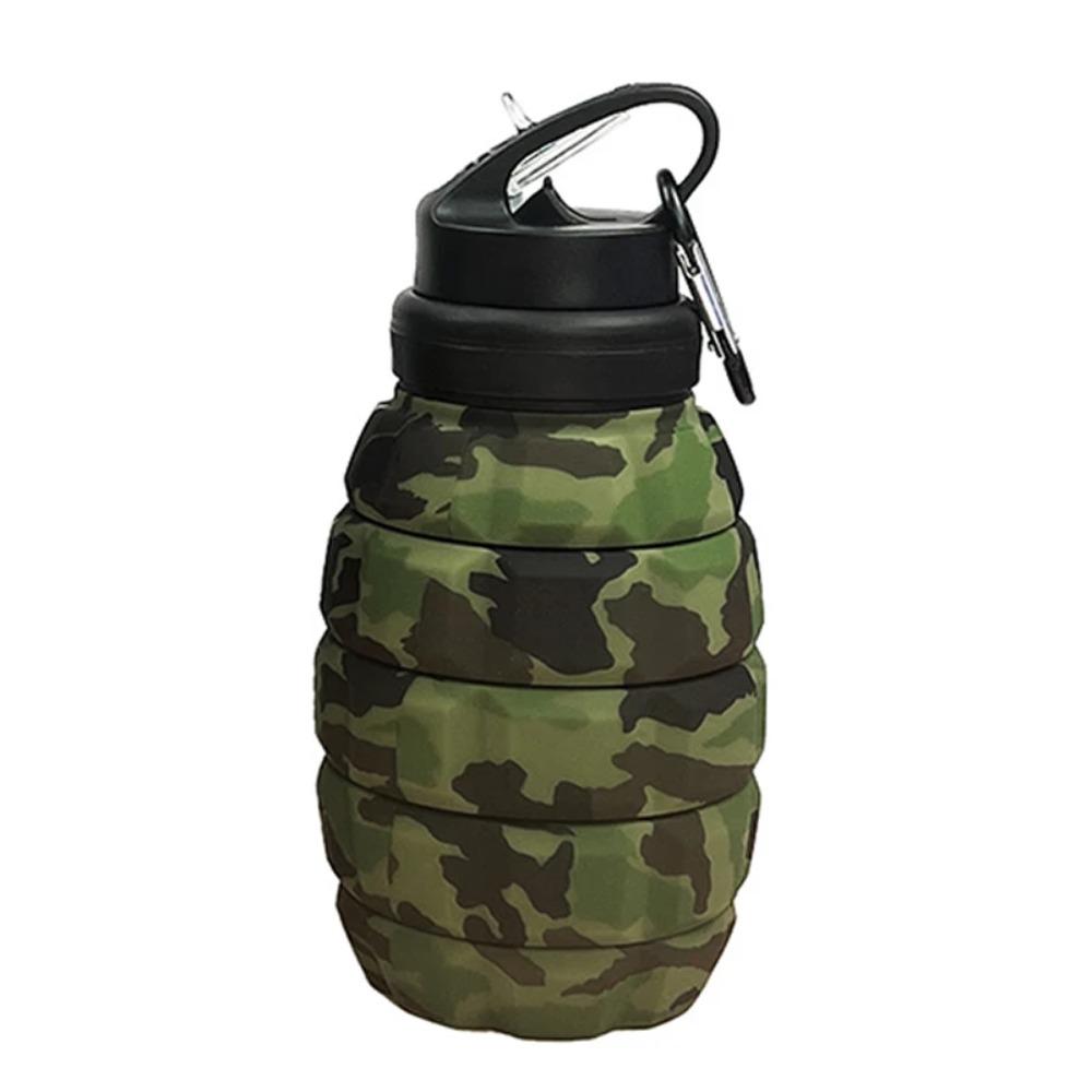 Silicone Sports Water Bottle Foldable Drinking Cup Retractable Grenade Water Bottle Hiking