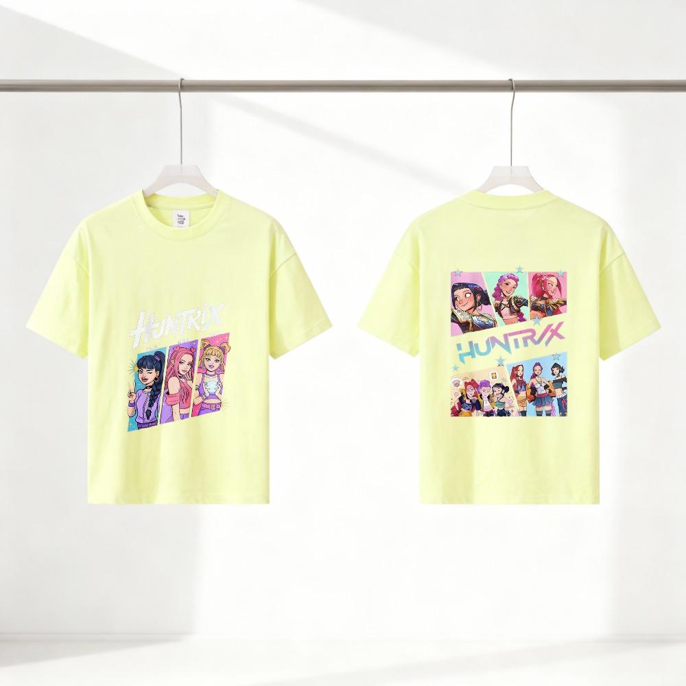 Популярная футболка Huntrix Hunter для детей, с коротким рукавом, летняя, двусторонняя, спортивная, костюм