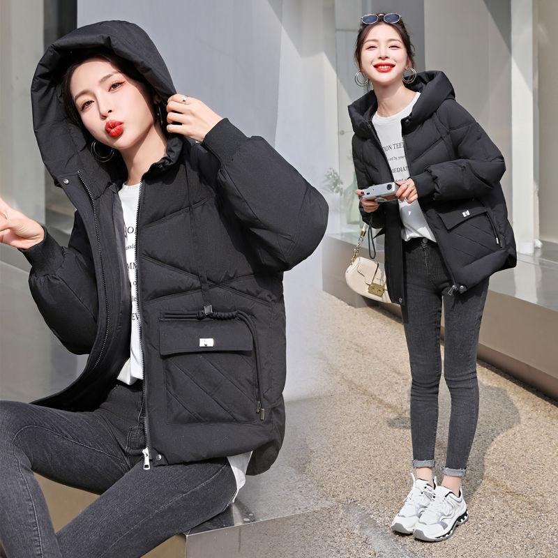 Winter Women Casual Warm Down Cotton Jacket Hooded Thick Puffer Clothing Short Coat Casual Loose Outerwear Female
