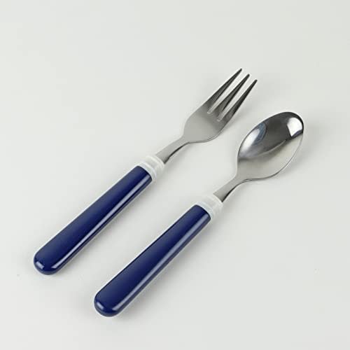 Pearl Metal Spoon and Fork Set with Case, Navy, Home Label II, D-6731