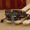 Zinc Zinc Alloy Leather Wood Beads Niche Design Men Bracelet Braided Bracelet Hand Rope Gypsy Hippie Bracelet
