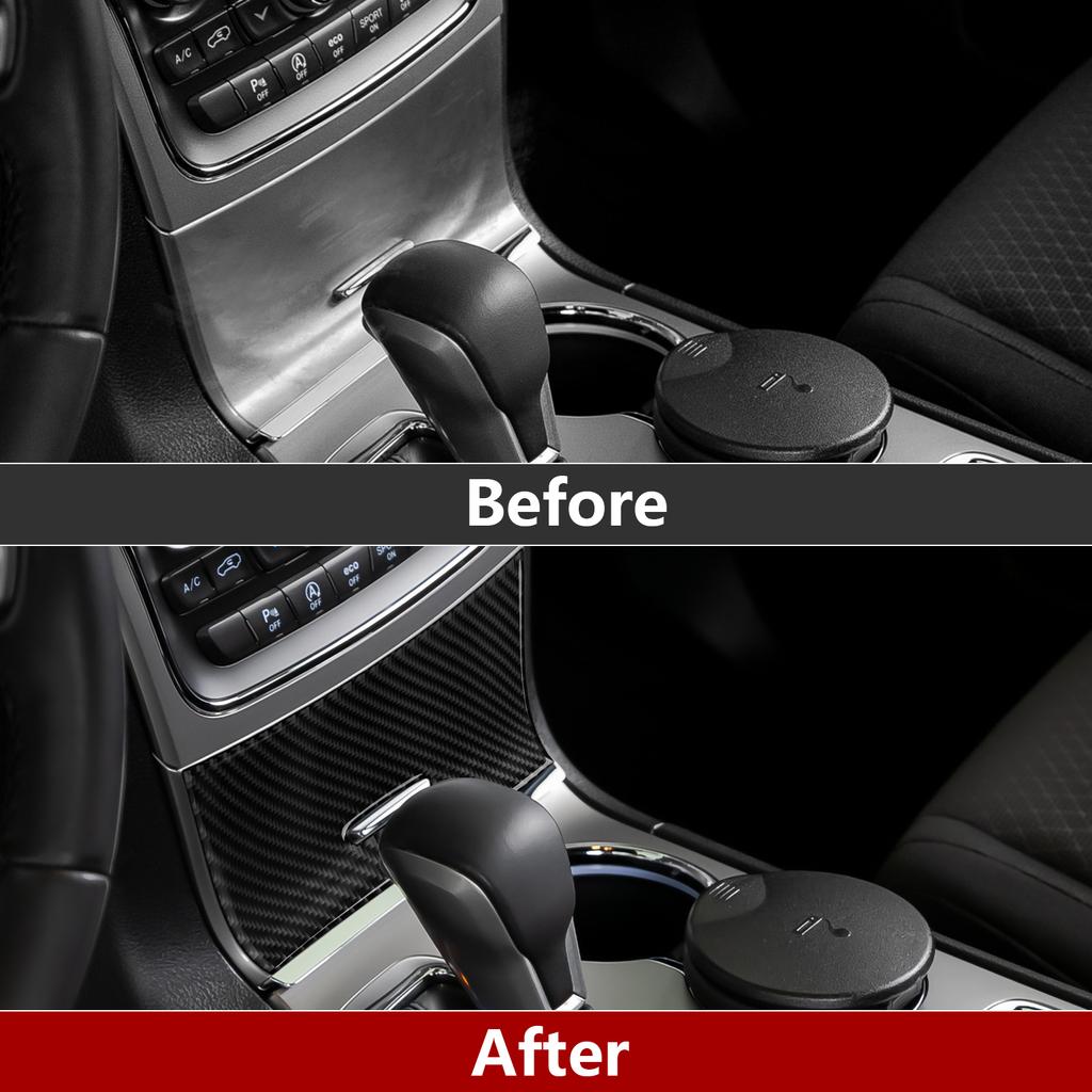 Углеродное волокно для Jeep Grand Cherokee 2011 года, аксессуары, центральный ящик для хранения вещей, наклейки на отделку панели салона