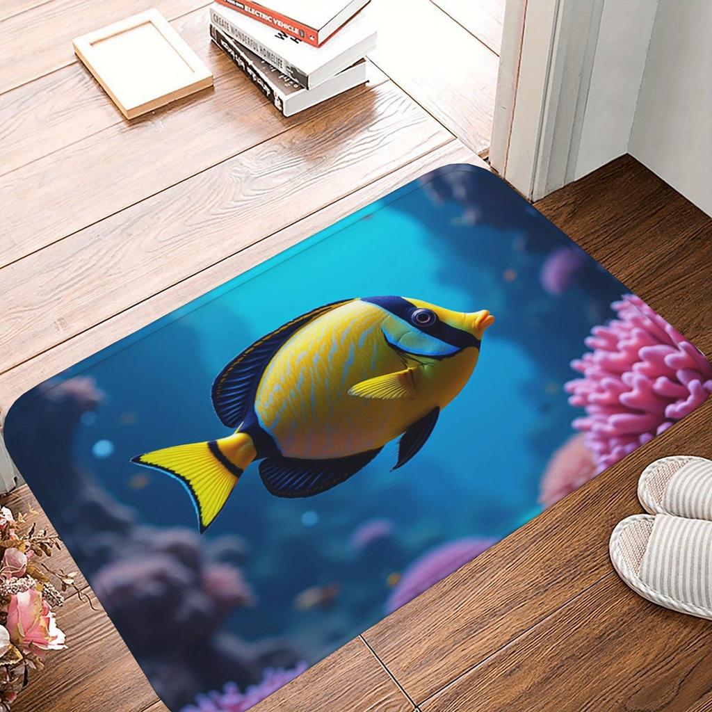1PC Vintage Motorcycle Rider Kitchen Rug Non-Slip Door Mat Pop design Bathroom Rug Bath Mat Carpet for Home Sink Laundry Decor