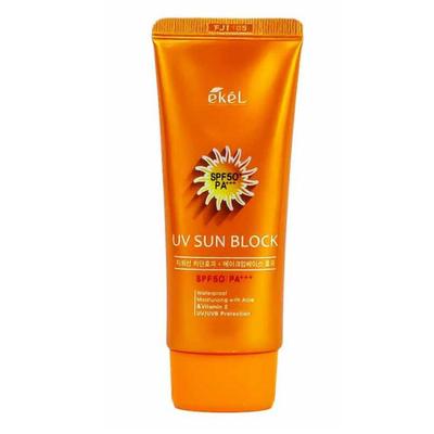 Солнцезащитный крем Водостойкий SPF50+PA+++ Защита от ультрафиолета Крем 70 мл Солнцезащитная основа Макияж Уход за кожей Корейская косметика