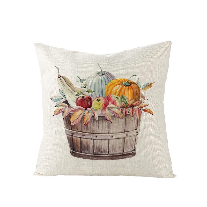 Home Thanksgiving Pumpkin Polyester Pillow Cover Home Sofa Pillow Cushion Cover