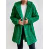 Женские меховые и искусственные меховые пальто - Осень Зима Женский кардиган с капюшоном из искусственного кроличьего меха, приталенный, длинное пальто