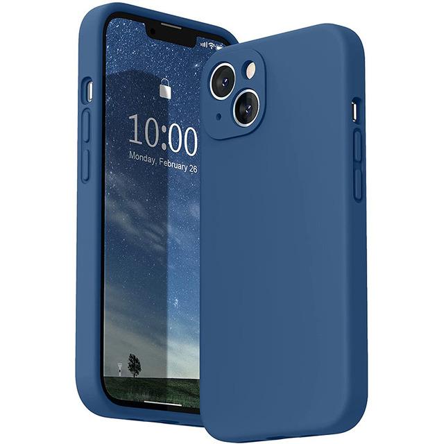 Жидкий силиконовый мягкий чехол для iPhone 15 14 Plus 13 11 12 Pro Max Mini X XR XS Full Lens Protection Cover Shell