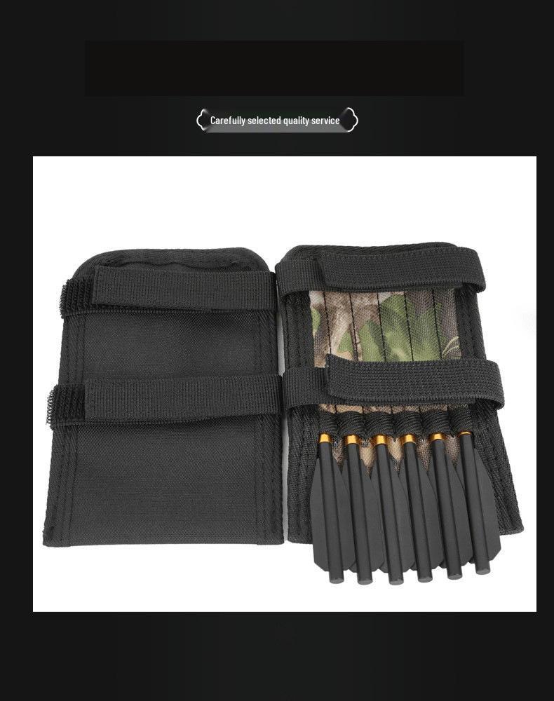 Camouflage Double-Sided Mini Crossbow Quiver, Waterproof, Stores 12 Arrows, 6.3-Inch.