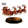 Floating Santa Sleigh Decor Sleigh, Flying Magnetic Levitation Christmas Decorations, Holiday Party Table Centerpiece Claus Tabletop Ornament