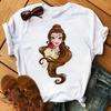 Summer Kawaii Princess Cotton T-Shirt Tops Harajuku Cartoon Graphic Tees Cute T-shirt Blouses Unisex
