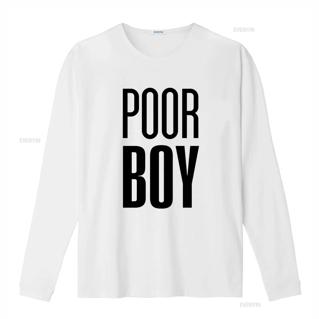 Poor Boy Only Friends Тайский Bl Драма Футболка для фанатов Черный шрифт Классический крой Модный дизайн для фанатов винтаж Стирка дизайнерская одежда