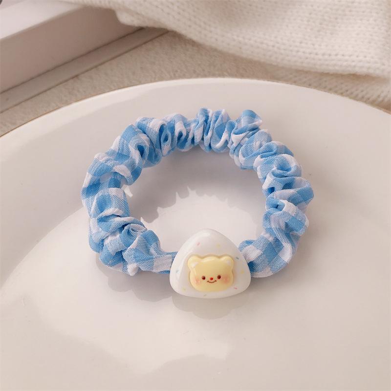 3 шт. Кремовый мишка резинка для волос в виде толстой кишки аксессуар для волос девочка сердечко милая веревка для волос студент высокая эластичность резинка для хвостика