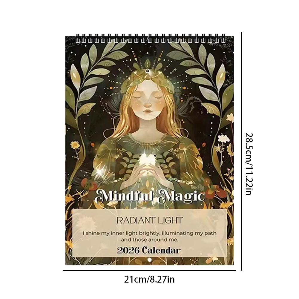 2026 Medieval Cat Mindful Magic Wall Calendar 12 Months Daily Weekly Monthly Agenda Schedule Organizer Planner Home Office Decor