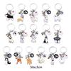 Enamel Golden Retriever Maltese Animal Bell Pet Keyring Pet Keychain Dog Keychain Dog Pendant