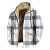Мужская куртка с клетчатым принтом, мужская весенне-осенняя повседневная трендовая куртка на молнии с капюшоном