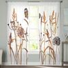 Dandelion And Butterfly Tulle Curtains for Living Room Bedroom Modern Voile Curtain Kitchen Chiffon Sheer Curtains