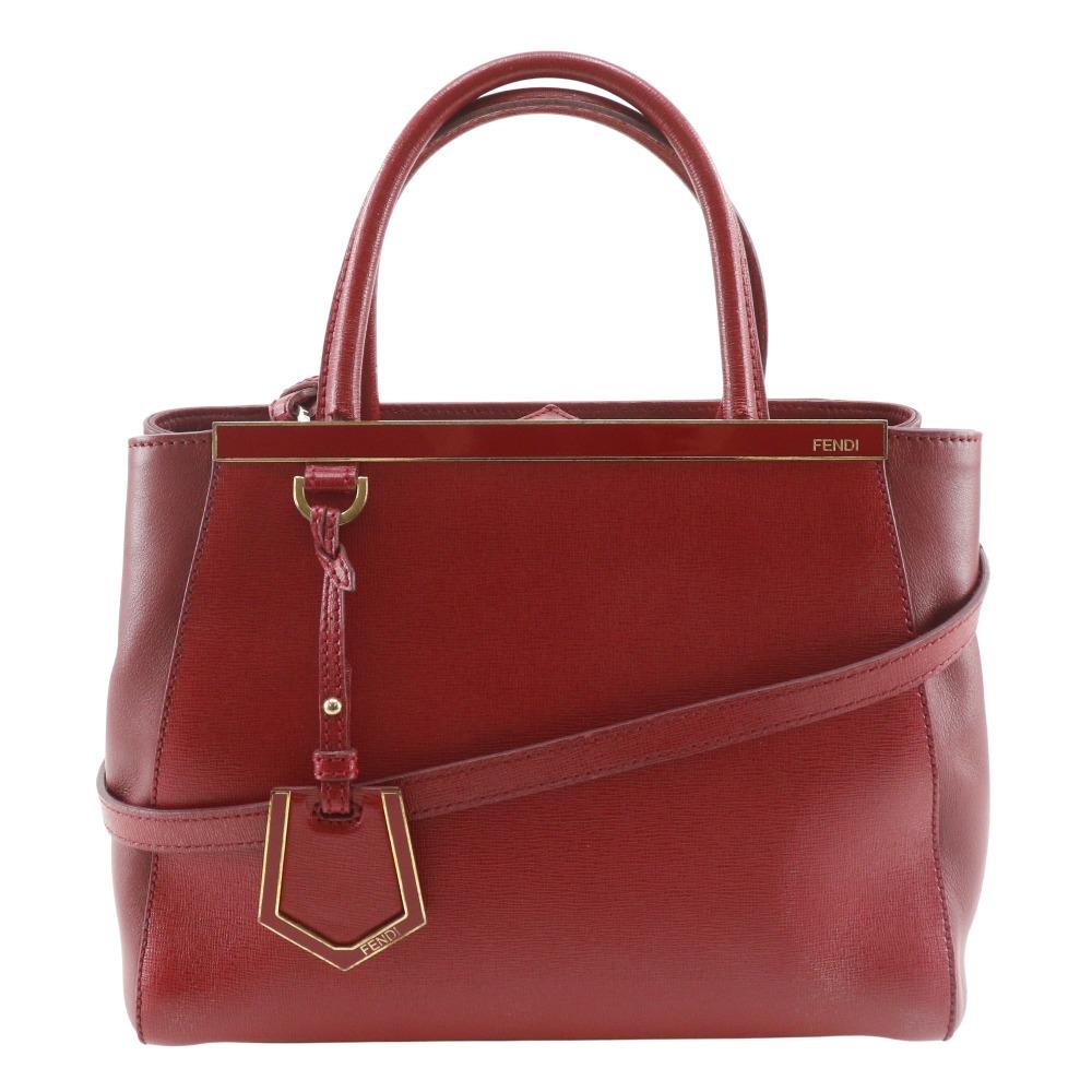 FENDI Petite to Jules Handbag 8BH253 2WAYShoulder Red leather Women Used