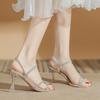 Fashion Women's Shoes Fashion Casual Stiletto Sandals 2024 Summer Elegant Outdoor High Heel Crystal Sandals Sexy Party Shoes