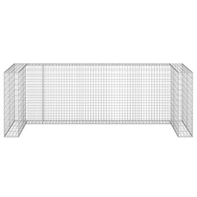 Gabion Wall for Waste Bins Galvanized Steel 325 X 100 X 110 Cm