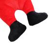 Festive Red Cotton Christmas Hat with Leggings for Children & Adults - Warm, Wide-Brimmed Clown Design