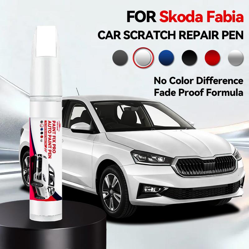 Для Skoda Fabia 1999-2025 6Y 5J NJ HB Ремонтная ручка для краски Подкраска Удаление царапин Сделай сам Автоаксессуары Черный Белый Серебристый Синий Красный