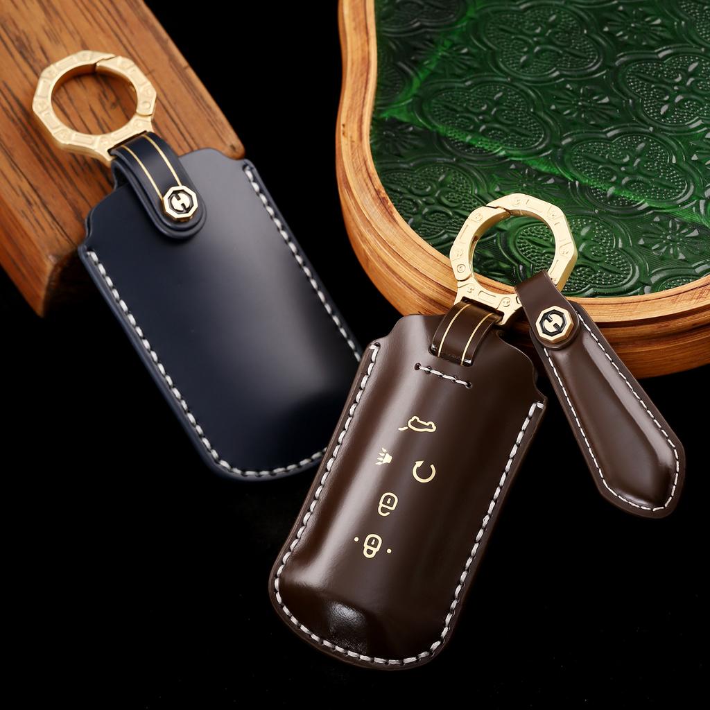 Кожаный чехол для ключа автомобиля подходит для GAC Trumpchi M8 новый GS8 коммерческий автомобиль специальный защитный чехол