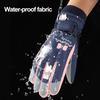 1 пара зимних лыжных перчаток с застежкой-лентой, водонепроницаемые, ветрозащитные, с флисовой подкладкой, термоперчатки для детей с сенсорным экраном