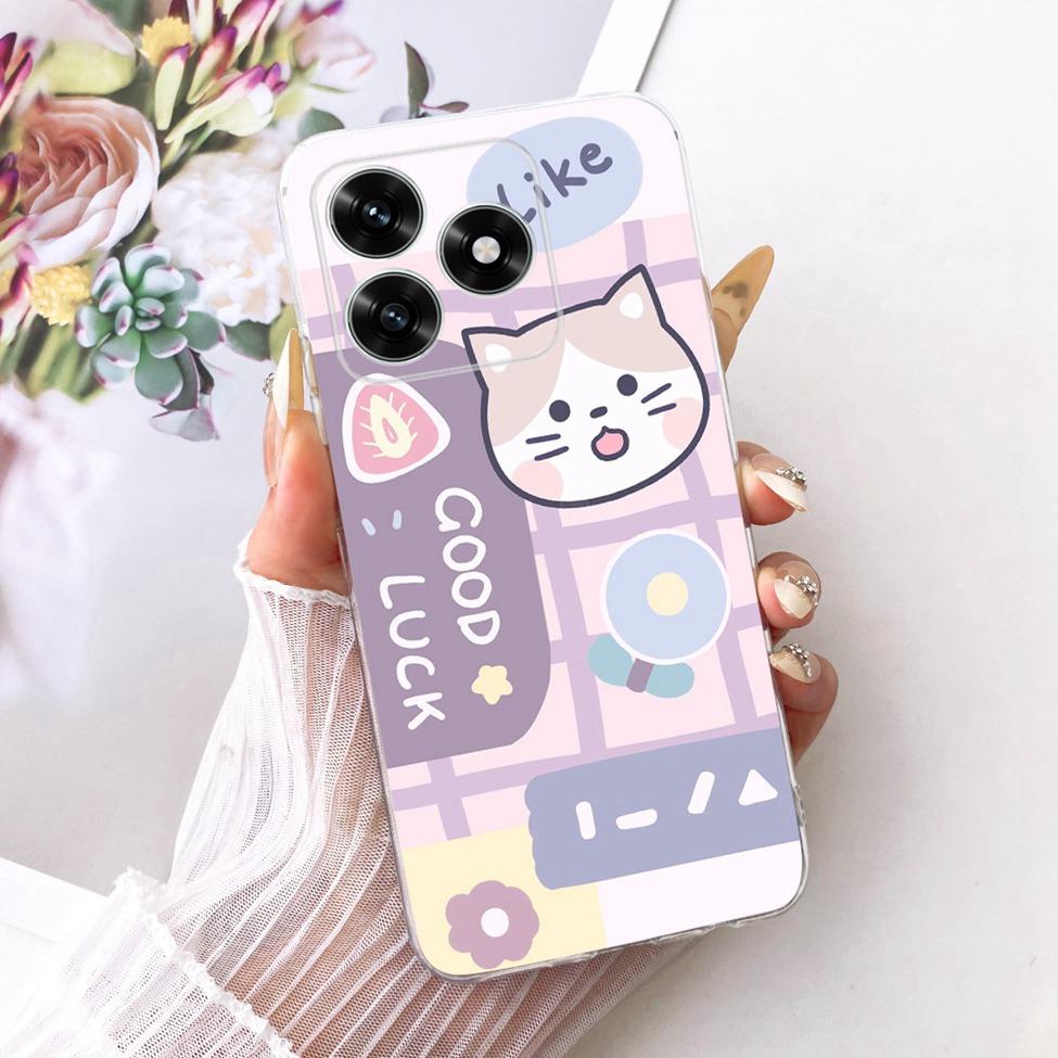 Case For Honor X5C Plus Cover Transparent Luxury Cute Cat Fashion Butterfly Cool Painted Casing For Honor X5cPlus