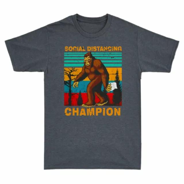 Was Funny Bigfoot Champion Distancing Gift Vintage Social I T Cotton