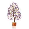 Crocon Amethyst Gemstone Tree Feng Shui Figurine Money Bonsai Good Luck Chakra Balancing Reiki Healing Crystals Decoration Gift Size 10-12