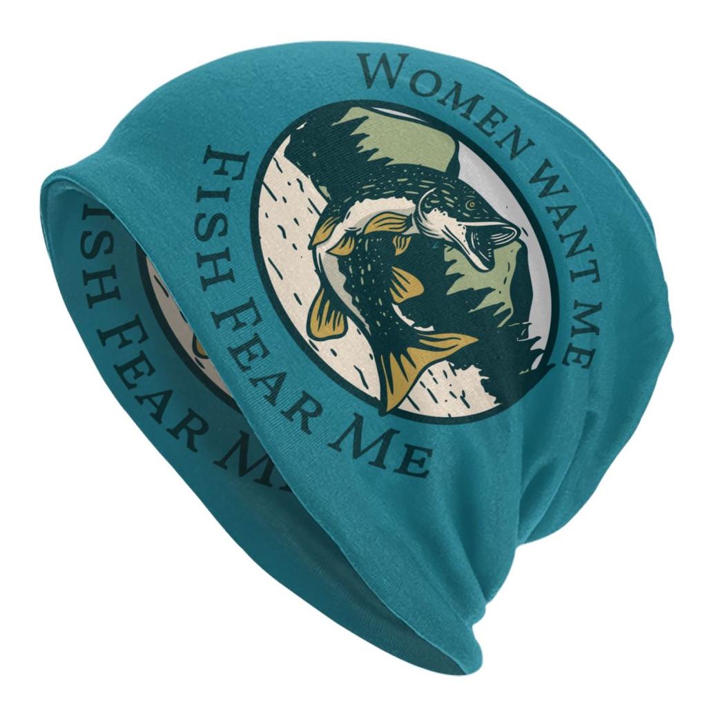 Шапка Just Fish It для рыбалки, уличная вязаная шапка для женщин унисекс, теплая зимняя шапка в стиле рыбака Skullies, шапки