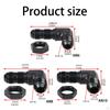 Bulkhead Fuel Fitting 90 Degree Full Flow Elbow Adapter Black Joint