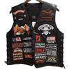Harley Vest Leather Vest Riding Vest 42 Embroidered Badge Leather Vest Men